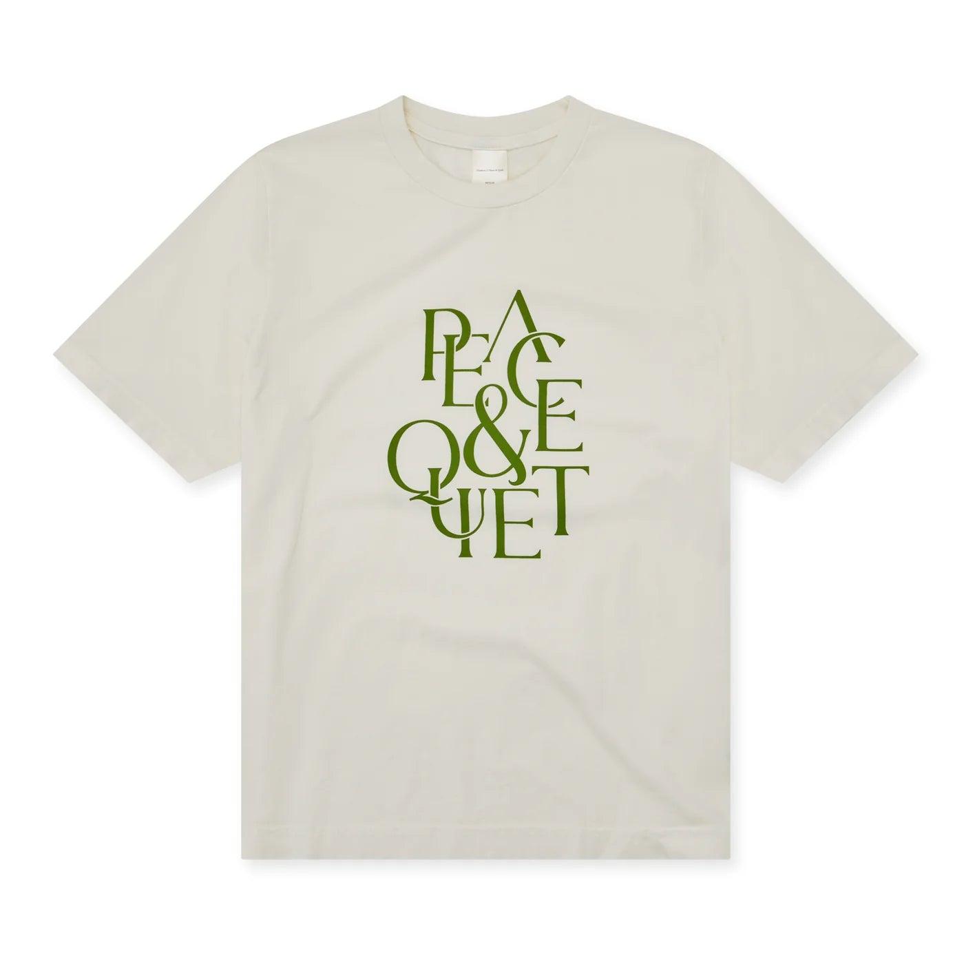 MUSEUM OF PEACE AND QUIET - Serif T-Shirt - (Bone) by MUSEUM OF PEACE&QUIET