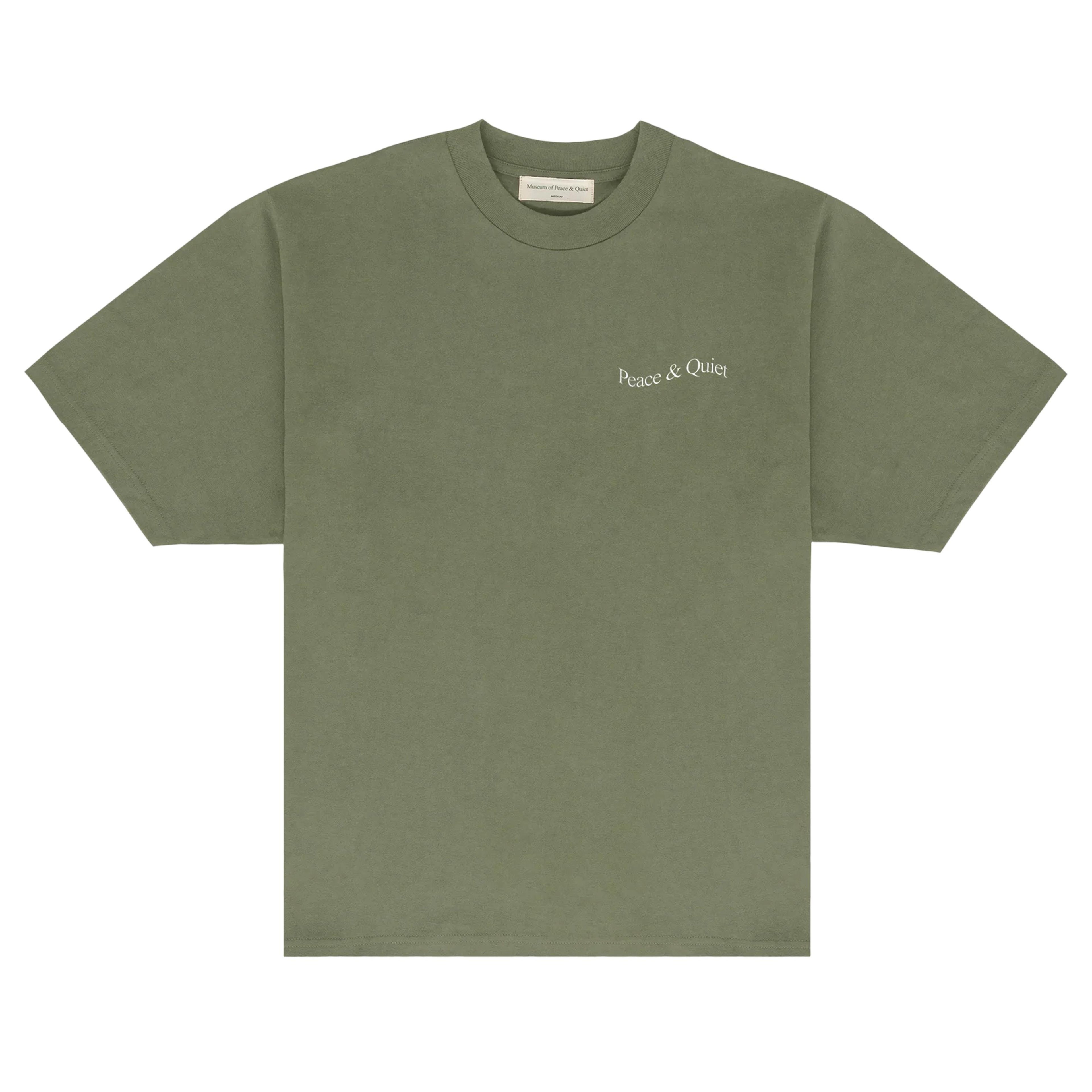 MUSEUM OF PEACE AND QUIET - Wordmark T-Shirt - (Olive) by MUSEUM OF PEACE&QUIET