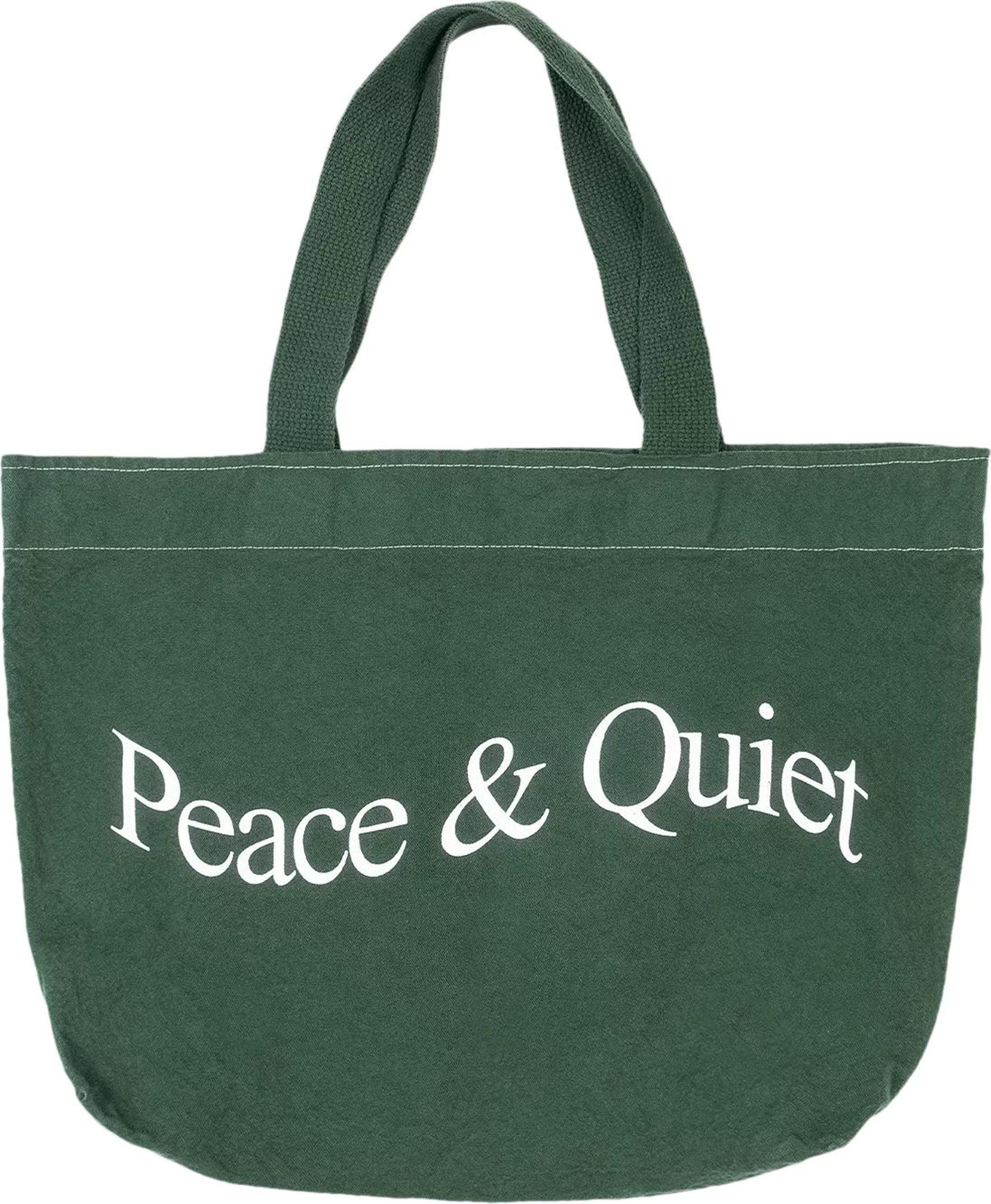 MUSEUM OF PEACE AND QUIET - Wordmark Tote Bag - (Forest) by MUSEUM OF PEACE&QUIET