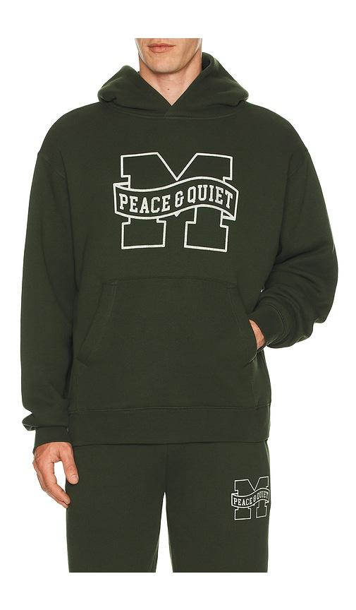 Museum of Peace and Quiet Banner Hoodie in Green by MUSEUM OF PEACE&QUIET