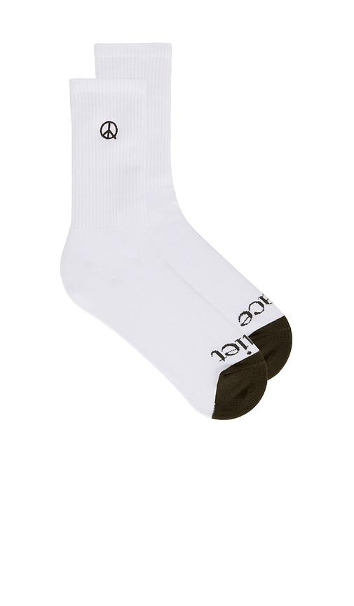 Museum of Peace and Quiet Icon Socks in Green,White by MUSEUM OF PEACE&QUIET