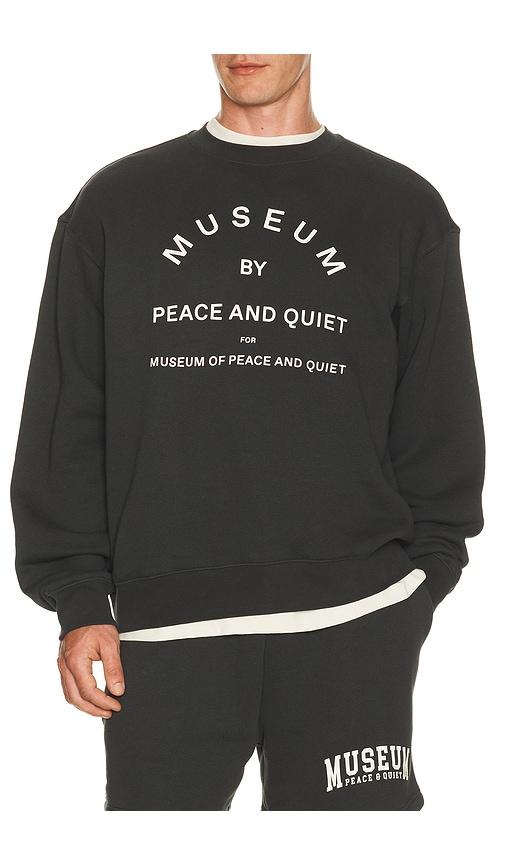 Museum of Peace and Quiet Museum By Pq Crewneck in Black by MUSEUM OF PEACE&QUIET