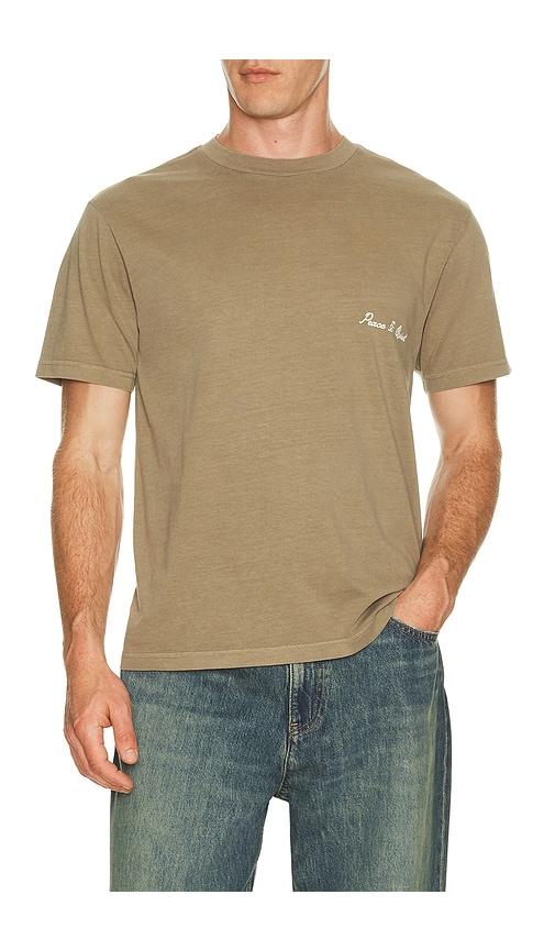 Museum of Peace and Quiet Signature T-Shirt in Taupe by MUSEUM OF PEACE&QUIET