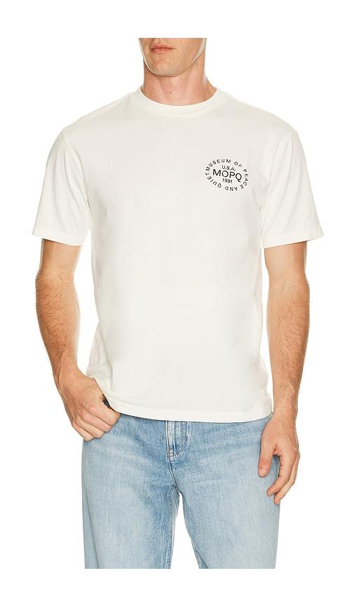 Museum of Peace and Quiet Stamp T-Shirt in White by MUSEUM OF PEACE&QUIET