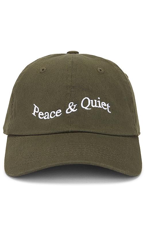 Museum of Peace and Quiet Wordmark Dad Hat in Green by MUSEUM OF PEACE&QUIET