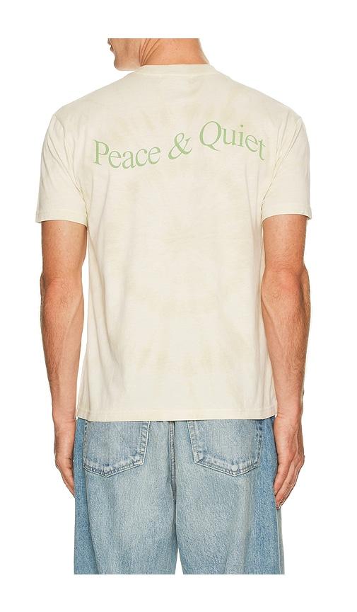Museum of Peace and Quiet Wordmark Tye Dye T-Shirt in Ivory by MUSEUM OF PEACE&QUIET