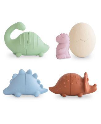 Dino Mold Free Bath Play Set 4 Pack - Age 10+ Months by MUSHIE