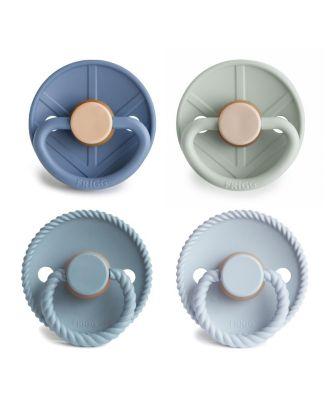 FRIGG 4-Pack Skyline Serenity Rubber Pacifiers by MUSHIE
