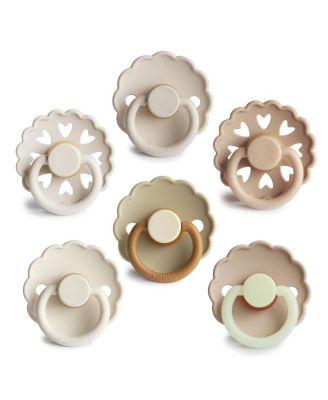 FRIGG 6-Pack Cinnamon Charm Rubber Pacifiers by MUSHIE