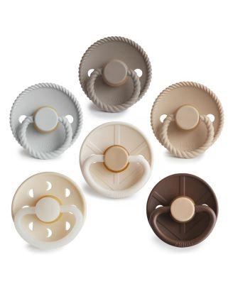 FRIGG 6-Pack Earthy Wonder Rubber Pacifiers - Baby by MUSHIE