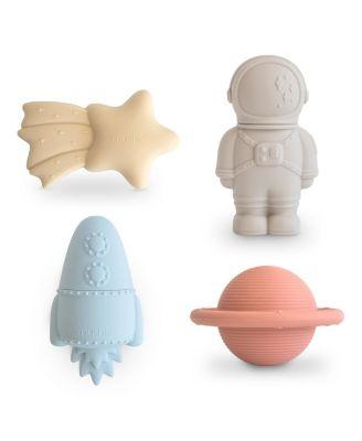 Space Mold Free Bath Play Set (Pack of 4) - Ages 10 Months+ by MUSHIE