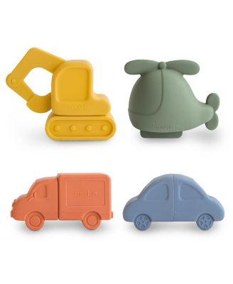 Vehicles Mold Free Bath Play Set - 4 Pack - Ages - 10 months + by MUSHIE