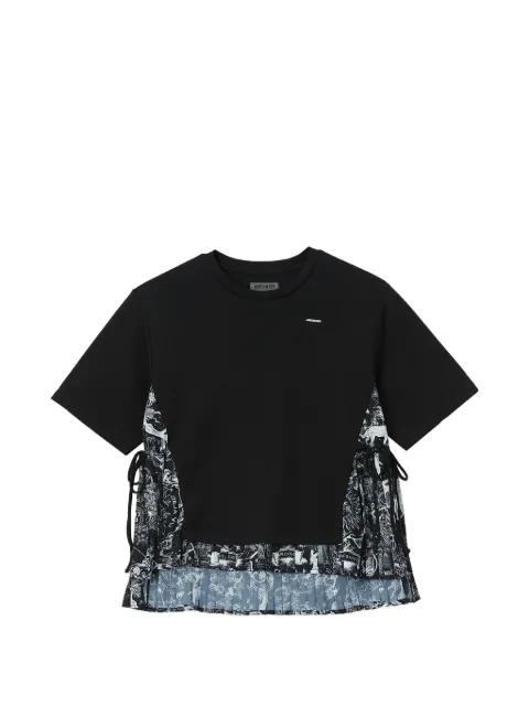 bandana-print panelled T-shirt by MUSIUM DIV.