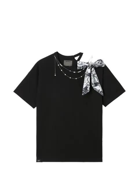 bow-print cut-out T-shirt by MUSIUM DIV.