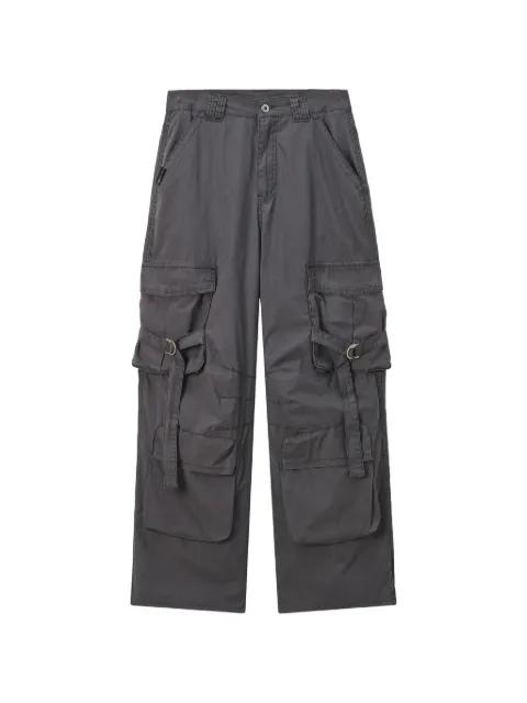 buckle-detail cotton trousers by MUSIUM DIV.