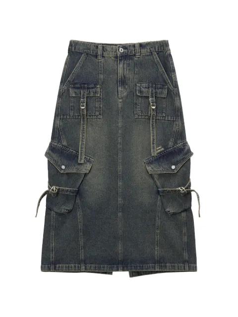 cargo-pocket midi skirt by MUSIUM DIV.