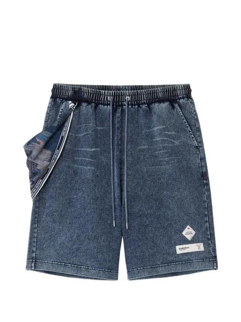 drawstring-waist denim shorts by MUSIUM DIV.