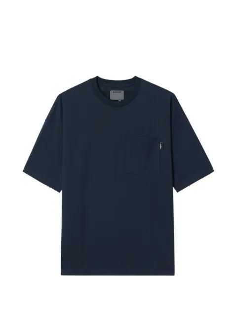 embroidered-logo patchwork T-shirt by MUSIUM DIV.