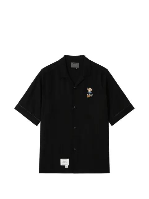 embroidery sleeve trim shirt by MUSIUM DIV.