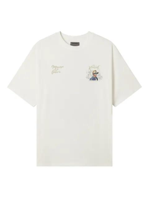 face-print cotton T-shirt by MUSIUM DIV.