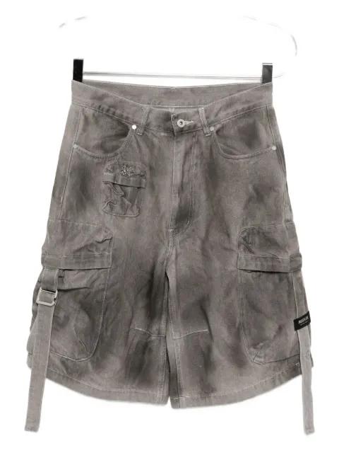 faded effect cargo shorts by MUSIUM DIV.