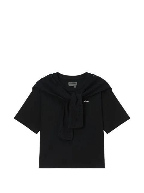 layered cotton T-shirt by MUSIUM DIV.