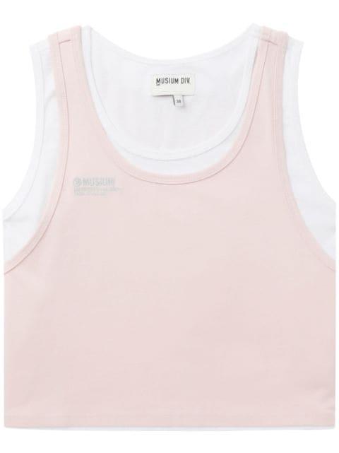 layered cotton tank top by MUSIUM DIV.