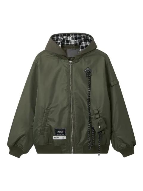 logo-patch hoodied jacket by MUSIUM DIV.