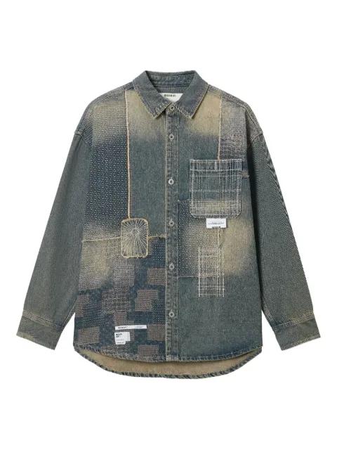 patchwork denim shirt by MUSIUM DIV.