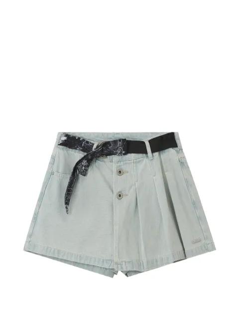 pleated button shorts by MUSIUM DIV.