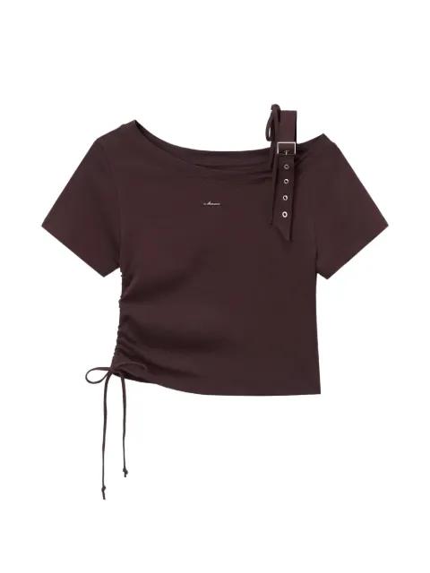 tie-strap T-shirt by MUSIUM DIV.
