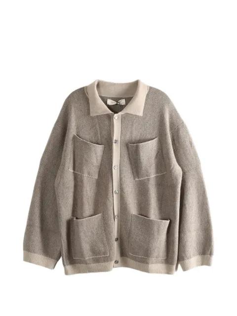 patch-pocket cardigan by MUTEDANCE
