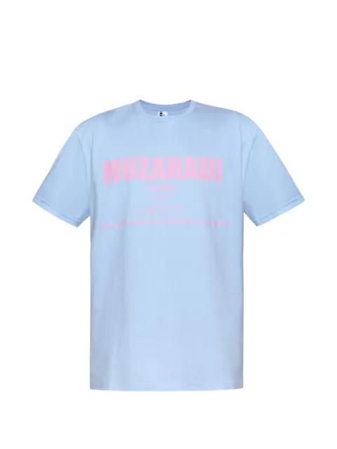 logo-print cotton T-shirt by MUZARADI