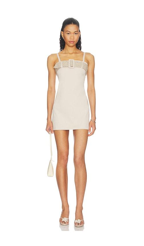 My Beachy Side Alba Strap Denim Strap Mini Dress in Neutral by MY BEACHY SIDE