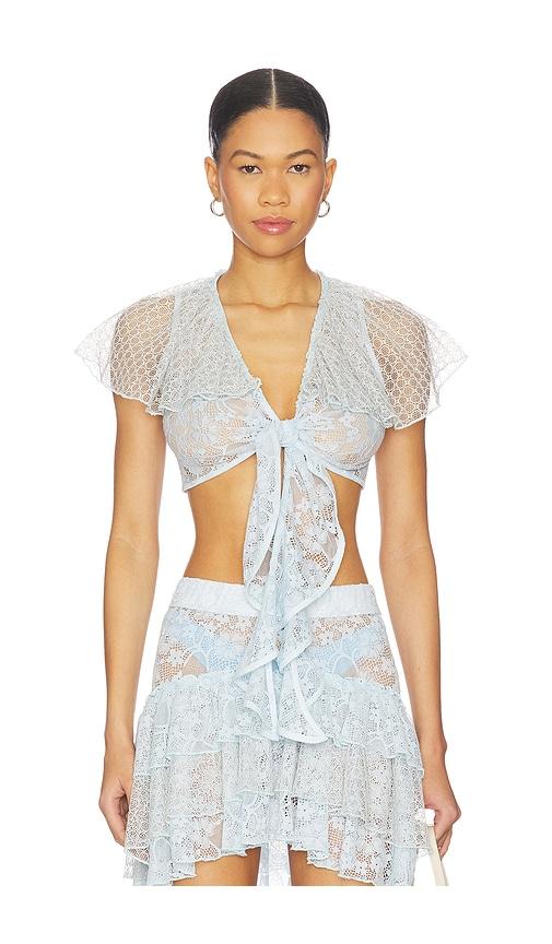 My Beachy Side Lotus Top in Baby Blue by MY BEACHY SIDE