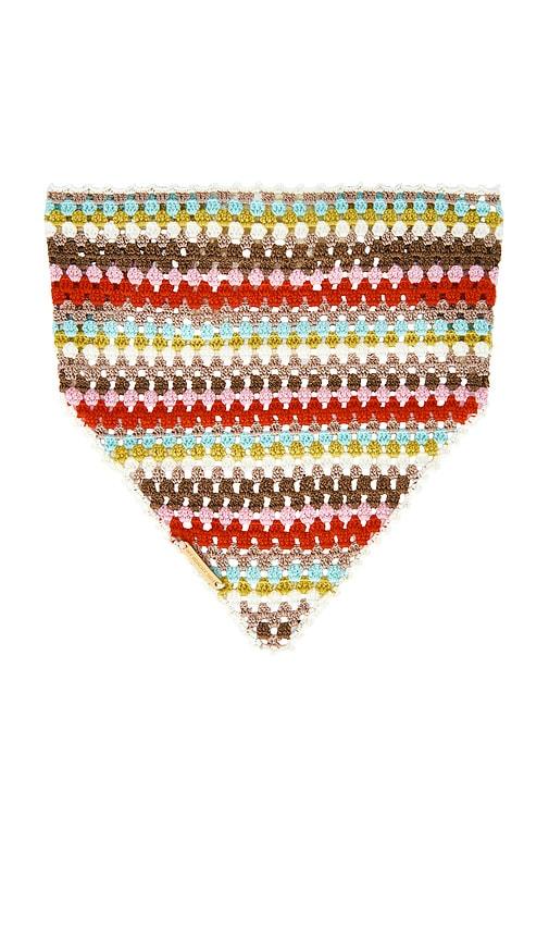 My Beachy Side Multi Striped Hand Crocheted Bandana in Red by MY BEACHY SIDE