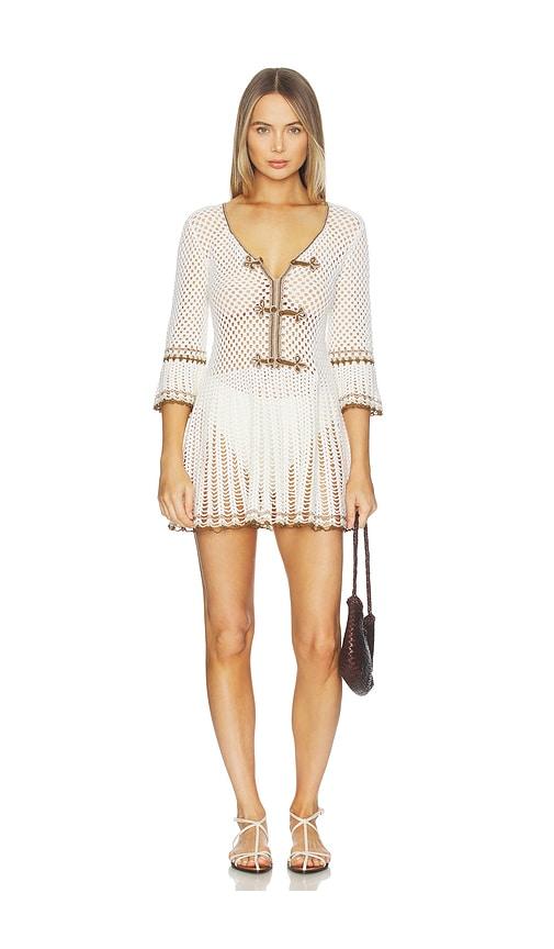 My Beachy Side Zara Hand-crocheted Mini Dress in Ivory by MY BEACHY SIDE