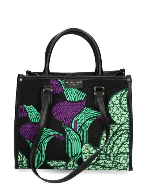 small Atena Biophila floral fabric tote bag by MY BEST BAG