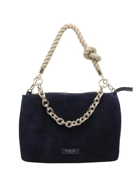zip suede shoulder bag by MY BEST BAG