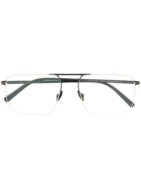 Hiro square-frame glasses by MYKITA