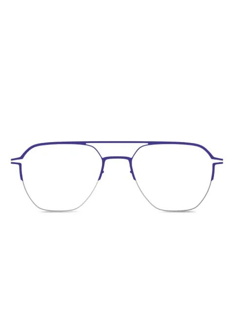 double-bridge pilot-frame glasses by MYKITA