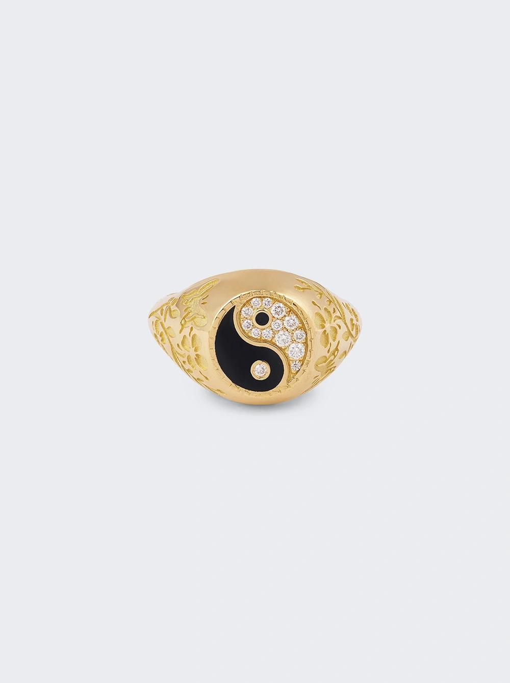 Yin Yang Small Ring Yellow Gold  | The Webster by MYSTERYJOY