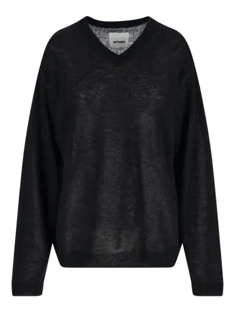 V-neck pullover by MYTHINKS