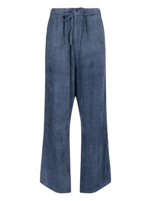 drawstring straight trousers by MYTHINKS