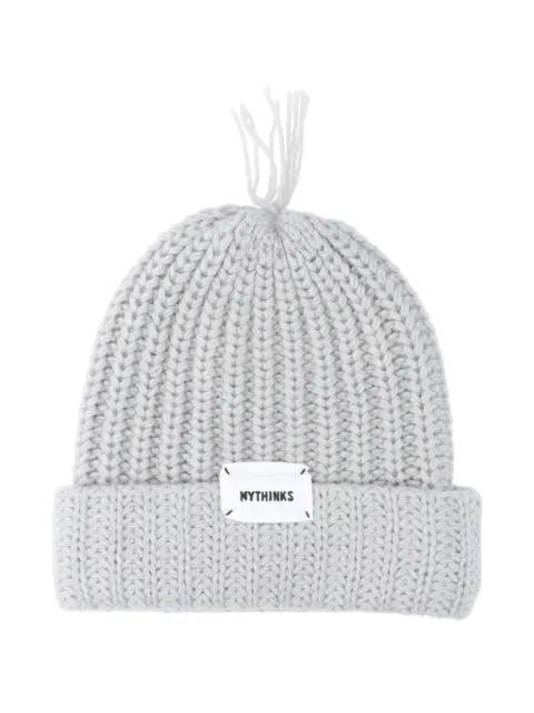 ribbed-knit beanie hat by MYTHINKS