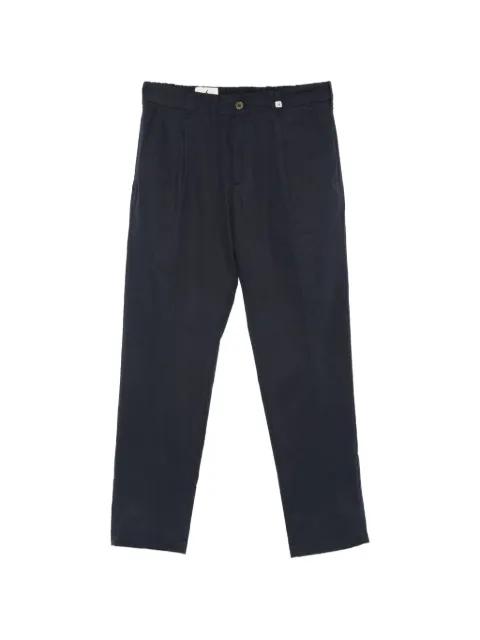 button-fastening pleated trousers by MYTHS