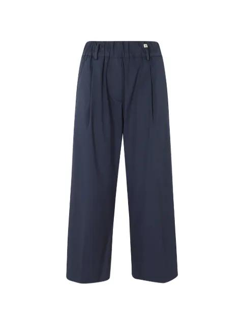 elasticated-waist straight trousers by MYTHS