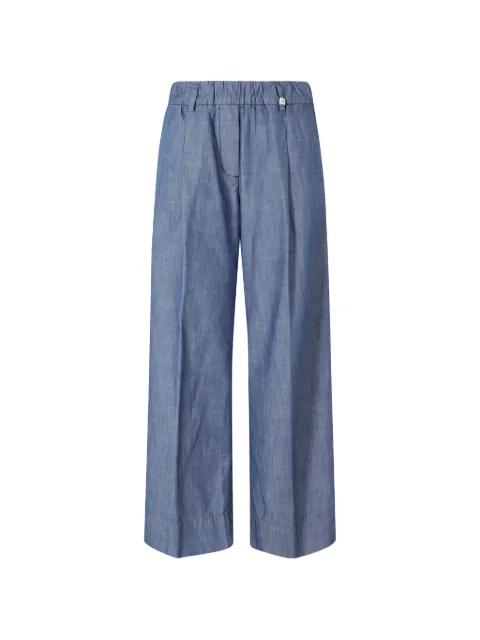 elasticated-waistband straight trousers by MYTHS