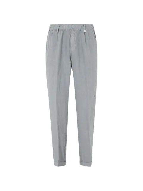 elasticated-waistband turn-up trousers by MYTHS