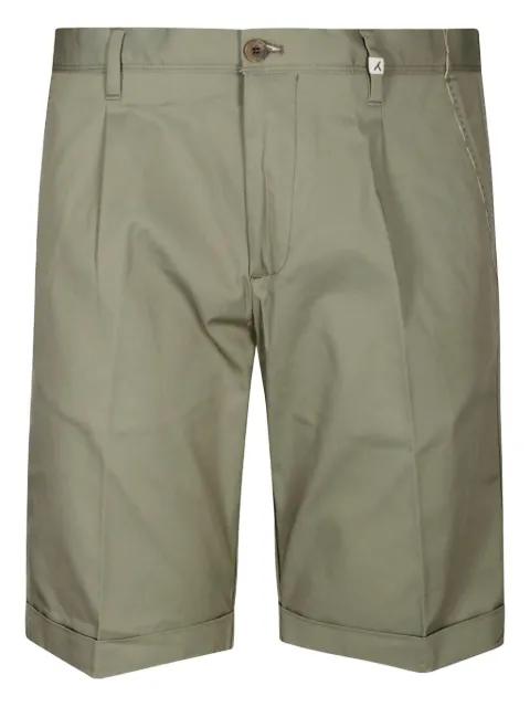 pleated cotton shorts by MYTHS